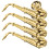 4 kunststoff saxophon modell gold diy bastelset dekomodell 1