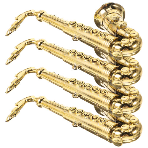 4 kunststoff saxophon modell gold diy bastelset dekomodell