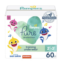 Pampers edzonadrg - Pure Protection - Mret: 2T-3T 60 Count Baby Shark Premium Hipoallergn Potty Fehrnemu