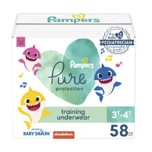 Pampers edzonadrg - Pure Protection - Mret: 3T-4T 58 Count Baby Shark Premium Hipoallergn Potty Fehrnemu