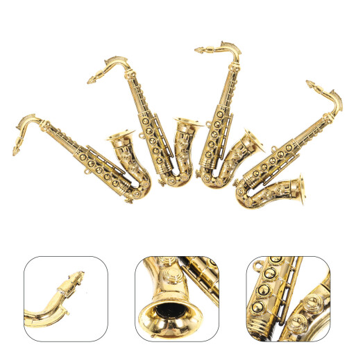 4 kunststoff saxophon modell gold diy bastelset dekomodell 2