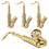 4 kunststoff saxophon modell gold diy bastelset dekomodell 8