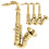 4 kunststoff saxophon modell gold diy bastelset dekomodell 9