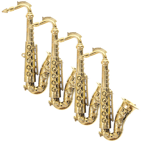 4 kunststoff saxophon modell gold diy bastelset dekomodell 1