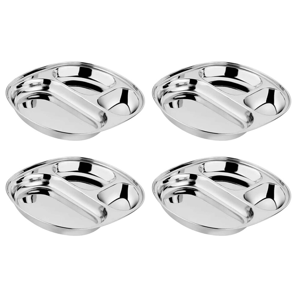 Stainless Steel Plates For Kids - Divided Plates For Toddlers Pediatrician Designed Non Toxic Toddler Plate Camping Plate Bpa Free & Dishw Ahimsa