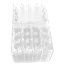 120Stk Transparente Wachtel-Ei-Box 12 Fächer Kunststoff