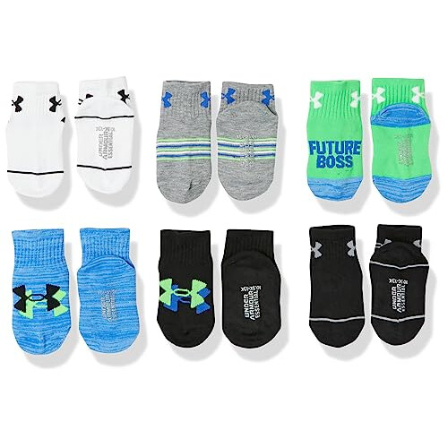 Under Armour Under Armour Boys Multi Pack Future Boss Essential Quarter Sock Vert 4/6 1