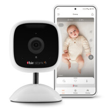 Telecamera baby monitor Stork Masimo bianca - QHD-Noleggia videocamera 24 ore su 24 Zoom avanti/indietro Audio bidirezionale Avvisi sulle condizi