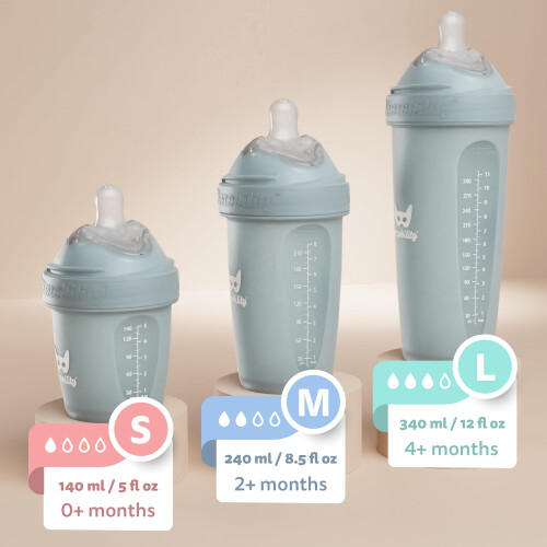 Herobility dubbla anti-kolik nappflaskor - 12 fl oz/340 ml - 3-pack 1