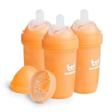 Herobility Dubbele Antikoliek-babyflessen - 8,5 fl oz/240 ml - 3-pack - Perzik