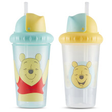 Disney Trinkbecher fr Kleinkinder fr Jungen und Mdchen | 10-Unzen-Schnabelbecher im Zweierpack mit Strohhalm und Deckel | Robuste, auslaufsichere