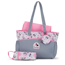 Disney Baby Sac  langer de voyage multifonctionnel avec matelas  langer Minnie rose gris