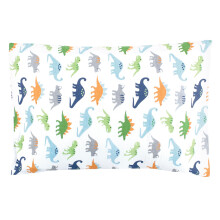 Hudson Baby Federa per cuscino unisex in cotone per bambini, dinosauri, taglia unica
