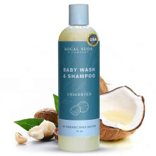 SoCal Suds & Company Baby Body Wash & Shampoo - Shea Moisture herklle iholle - Hajusteeton hius- ja vartalosaippua - Hellvaraiset kylpytuotteet taa