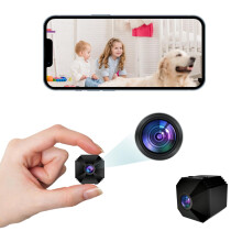 Mini camra Mini camra cache d'intrieur 4K de scurit Moniteur pour bb et animal domestique avec surveillance WiFi Nanny Cam avec contr