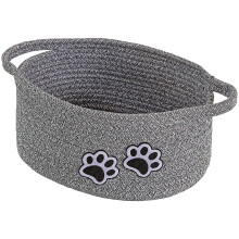 Ushang Pet Piccoli Cestini in Corda di Cotone Intrecciato per la Scuola Materna Contenitori per Cestini per Giochi per Cani con Manico Simpatici