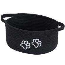 Ushang Pet Piccoli Cestini in Corda di Cotone Intrecciato per la Scuola Materna Contenitori per Cestini per Giochi per Cani con Manico Simpatici