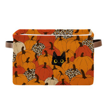 Cesto di zucca autunnale - Contenitore per zucca pieghevole - Cesto regalo per decorazioni per la camera del Ringraziamento - Cestini per gatti n