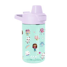 Einfache, moderne Kinder-Tritan-Kunststoff-Summit-Wasserflasche mit Strohhalmdeckel | Gabby's Dollhouse 12oz auslaufsicherer BPA-freier Becher fr Ju