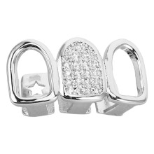 cubiertas plateadas hip hop, accesorios fiesta rapper