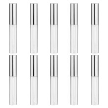 10 vacíos de 10 ml para labial recargable, plateados