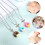 6 collares para amigas, de plástico, donut 10