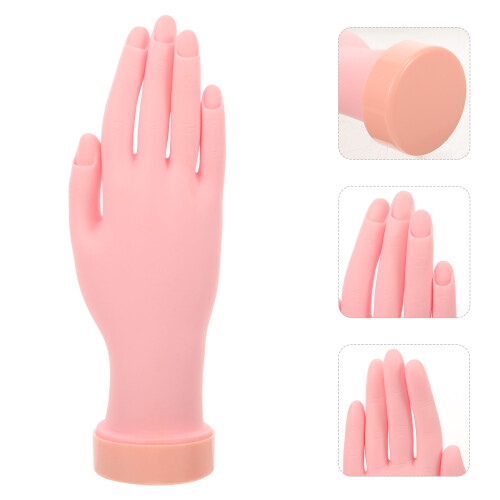 modelo de mano flexible para práctica de postizas y 2