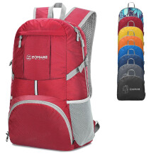 ZOMAKE Zaino leggero e ripiegabile Zaini pieghevoli leggeri da 35 litri Borsa da trekking pieghevole resistente all'acqua Zaino pieghevole compat