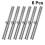 6 uds. recto 11,4 cm plata para broche 8