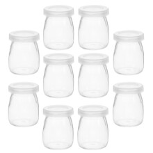 10 Unidades De Vidrio Con Para Pudín Leche