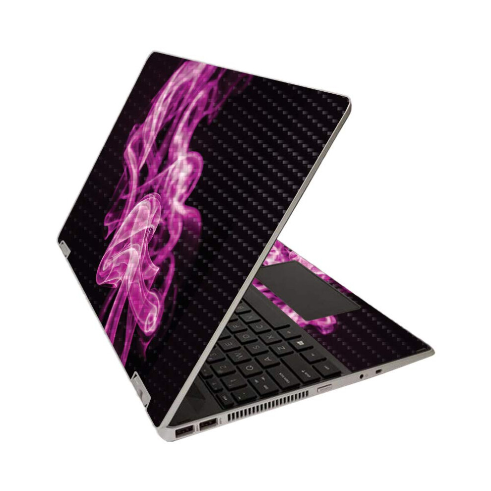 Mightyskins Carbon Fiber Skin For Hp Pavilion X360 15"""" (2020) - Flames | Protective Durable Textured Carbon Fiber Finish | Easy To Apply Remo Pink 705675707499