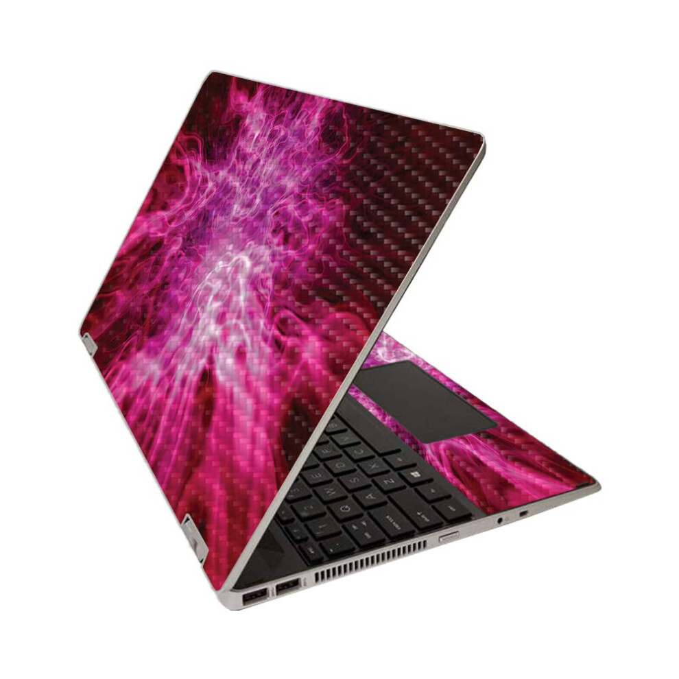 Mightyskins Carbon Fiber Skin For Hp Pavilion X360 15"""" (2020) - Mystic Flames | Protective Durable Textu Carbon Fiber Finish | Easy To Apply Red 705675706973