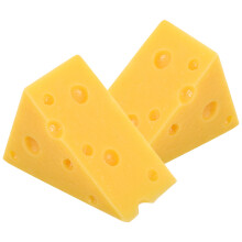 2 unidades queso simulado triangular para exhibición en pastelería