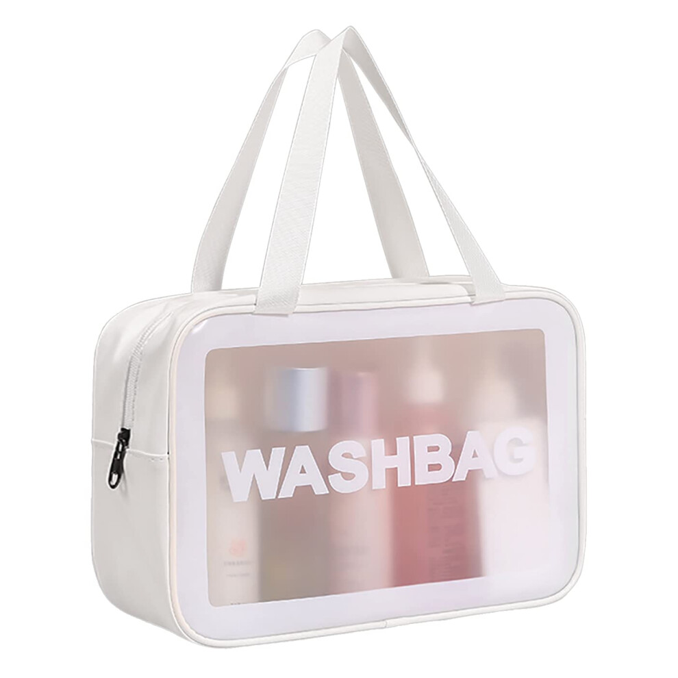 Dapower Travel Toiletry Bag For Women And Men Matte Translucent Toiletry Bag With Handy Handle Makeup Cosmetic Organizer Bag For Travel Toiletries