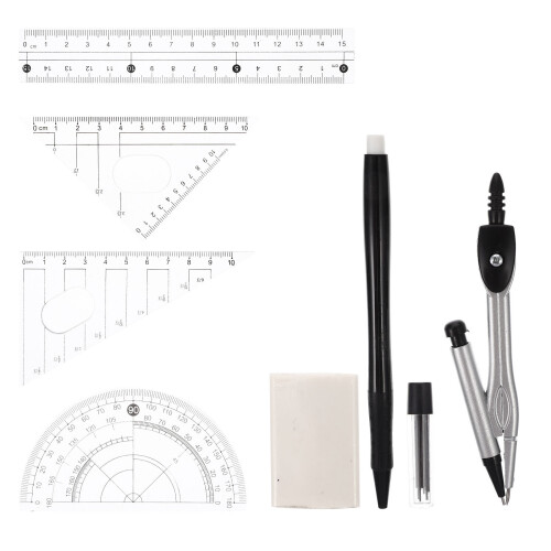 juego de de dibujo con y accesorios transparentes 2