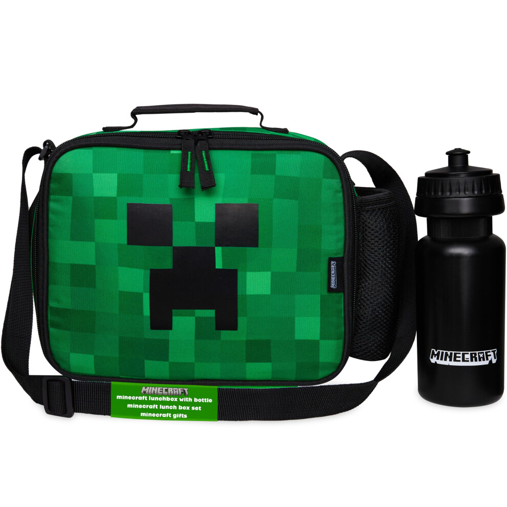 Minecraft Lunchbox For Boys, Bottle And Lunch Bag For School