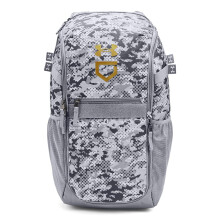 Under Armour Unisex-Adult Utility Baseball Rugzak Print, (036) Steel / Metallic Gold, One Size Fits All
