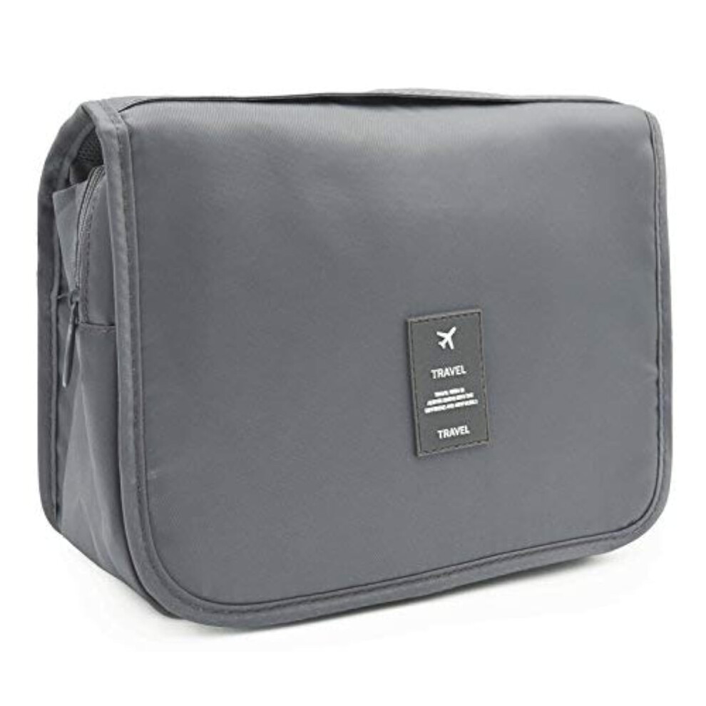 Trawila Travel Hanging Toiletry Bag Cosmetic Bag Makeup Organizers For Men & Women With Sturdy Hook (Gray 2)