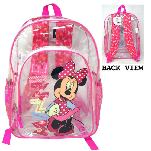 Disney Disney Minnie Mouse Transparent 16"""" Backpack 2