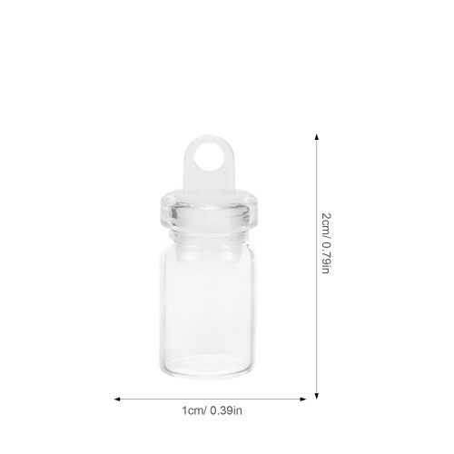10 frascos de vidrio transparente pequeños para hechos 1