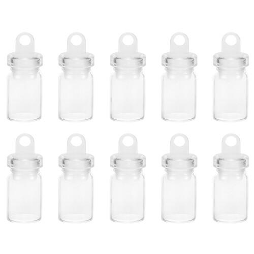 10 frascos de vidrio transparente pequeños para hechos 2