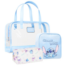 Stitch Toiletry Bags Set of 3, Zipped Wash Bag and Cosmetic Bag - Stitch Gifts