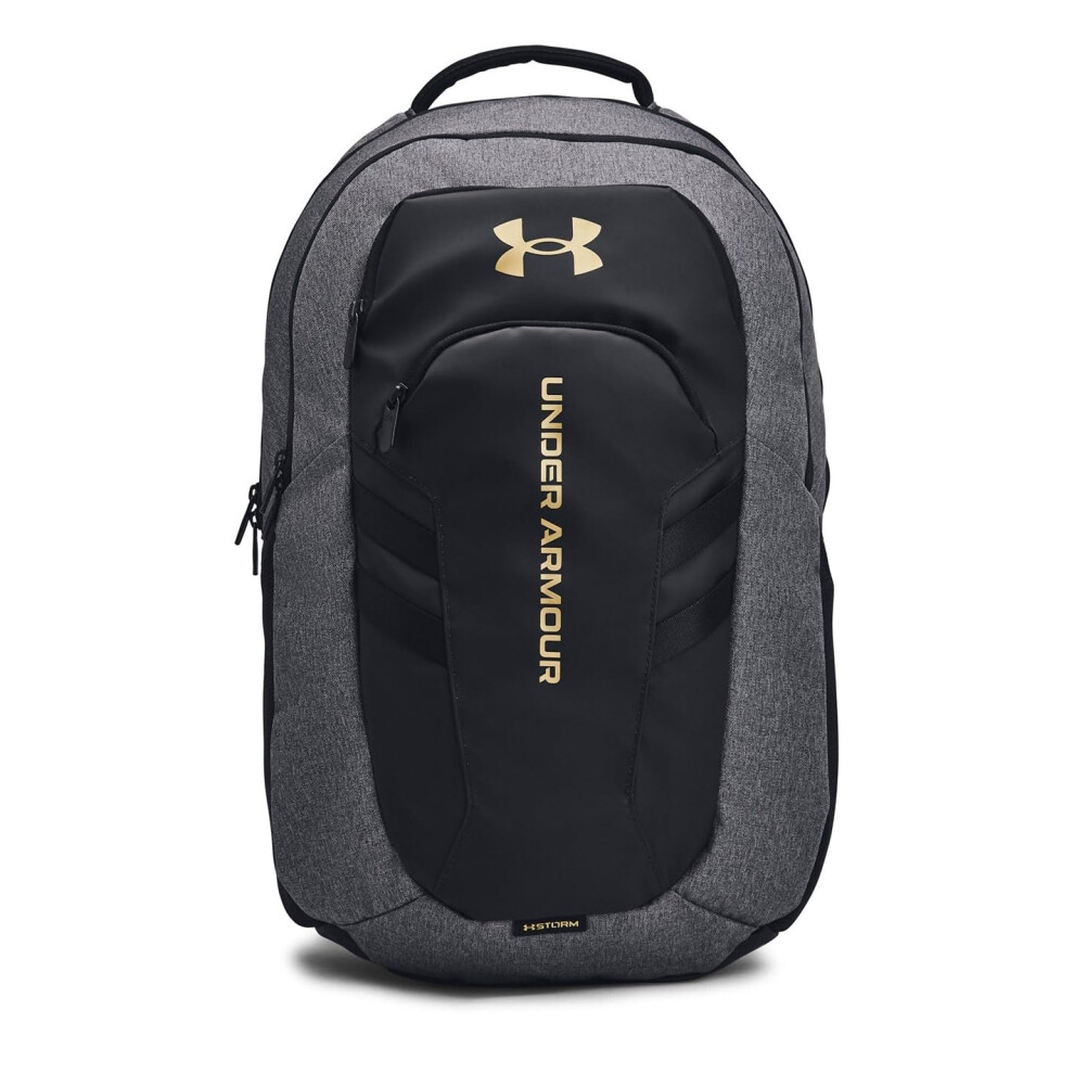 Under Armour Unisex Hustle 6.0 Pro Backpack (003) Black Full Heather/Black/Black One Size Fits Most-image-OPC-PM9CJSG-NEW