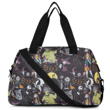 Disney Tote Duffel Bag Nightmare Before Christmas Weekender (Skellington Black)
