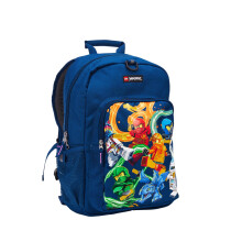 LEGO NINJAGO Schoolrugzak voor kinderen, boekentas voor onderweg, terug naar school, jongens en meisjes, met verstelbare gewatteerde bandjes en leuke