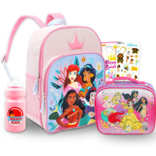 Disney Princess Sac  dos avec bote  djeuner  Lot avec sac  dos de 40,6 cm, autocollants pour sac  djeuner, bouteille d'eau, plus | Cartab