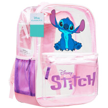 Disney Stitch transparenter Rucksack fr die Schule fr Mdchen und Teenager, transparente Tasche fr Stadionveranstaltungen, ser Rucksack fr Reis