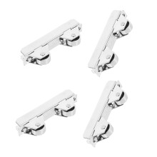 4 uds. rodachinas para puerta de patio, con ranura