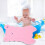 de bain bébé rose, coussin éponge pour - 9