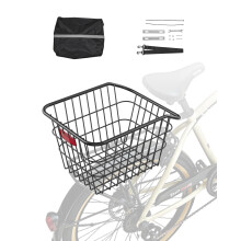 VEVOR Hinterrad Fahrradkorb, Metallgitter mit reflektierendem Rücklicht & wasserdichter Abdeckung, passend für die meisten Gepäckträger